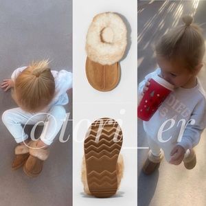 Cat and Jack Toddler Boys | Girls Channing Clog Slippers Brown